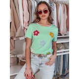 DStreet T-shirt damski w kwiaty DAISYLA miętowy | Shoptok.si
