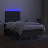  box spring s madracem LED tamnosivi 120 x 190 cm tkanina | shoptok.hr