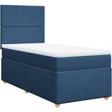 Krevet s oprugama i madracem plavi 100 x 200 cm od tkanine | shoptok.hr