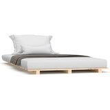  Okvir za krevet crni 75x190 cm od masivne borovine | shoptok.hr