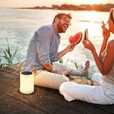 Fischer & Honsel Bijela/smeđa LED stolna lampa (visina 34 cm) Bari – | shoptok.hr