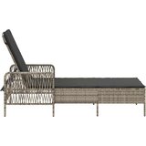  Ležaljka Svijetlo siva i tamno siva 200 x 55 x 92 cm poliratan | Eponuda.com