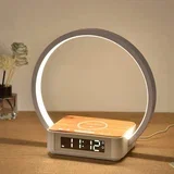 LED nočna lučka z budilko in Qi polnjenjem