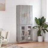 The Living Store Visoka komoda siva sonoma 69,5x34x180 cm inženirski les - Visoka Omara, (21435607) | Shoptok.si