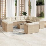  14-dijelni set vrtnih sofa s jastucima poliratan Bež | shoptok.hr