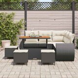  Sjedeća garnitura za vrt 9 kom. Crna poliratan 110 x 55 x 71 cm | shoptok.hr