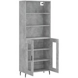  Visoka komoda siva betona 69,5x34x180 cm od konstruiranog drva | shoptok.hr