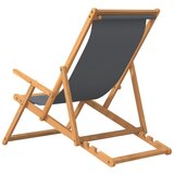  Sklopiva stolica za plažu od masivne tikovine siva | Eponuda.com