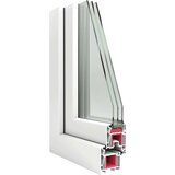 vidaXL podrumski prozor "RISOR" 50x75 cm Okretno-nagibni DIN lijevi bijeli | shoptok.hr