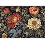  Foto tapeta - Tapestry Large Flowers Retro Floral Motif in Kilim Style 250x175 | shoptok.hr