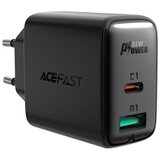 Acefast Stenski polnilec A5 PD32W, USB + USB-C (črn), (20633245) | Shoptok.si