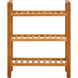 Maison Chic Stojalo za čevlje - Stojalo za obutev s 3 policami 50x27x60 cm trdna hrastovina, (21776545) Cene