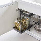 YAMAZAKI Crna metalna dodatna kuhinjska polica 30x42 cm Tower – | shoptok.hr