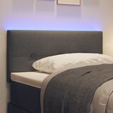  LED glava kreveta s LED trakama Tamno siva 100 cm tkanina | shoptok.hr