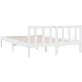 vidaXL Okvir za krevet od borovine bijeli 135x190 cm UK bračni krevet | shoptok.hr