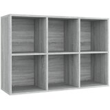 Ormarić za knjige / komoda siva boja hrasta 66x30x98 cm drveni | shoptok.hr