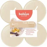 Maxi dišeče čajne svečke "True Scents" - 8h (8 kosov) - vanilija