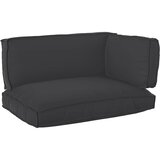  Set jastučića za palete 3 pcs Crna Oxford tkanina | shoptok.hr
