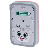 Astrabag Prazna pernica 2 zipa Kitty the cute siva