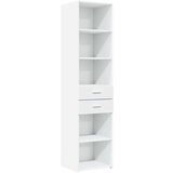 vidaXL Visoka omara bela 45x42,5x185 cm inženirski les | Shoptok.si