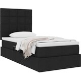 Krevet s madracem i skladištem Crna 90 x 200 cm tkanina | shoptok.hr