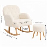 Atelier Del Sofa fotelja i tabure dugmeli white | Eponuda.com