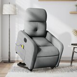 Maison Chic Električni masažni naslanjač - Relax naslanjač s funkcijo vstajanja svetlo siv, (22042511) | Shoptok.si
