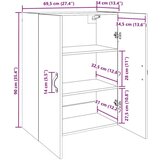  Ormarčići montirani na zid 2 pcs Staro drvo 69.5 x 34 x 90 cm | shoptok.hr