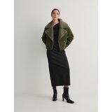 Reserved - Suknja s metalik prugama - tamnosivo | shoptok.hr