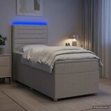  Boxspring krevet s madracem Sivosmeđa 90 x 200 cm Tkanina - Sivosmeđa 90 x 200 cm Dizajn linija | shoptok.hr