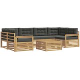  Set vanjskih sofa 7 kom. Bijela i antracit Poliester | shoptok.hr