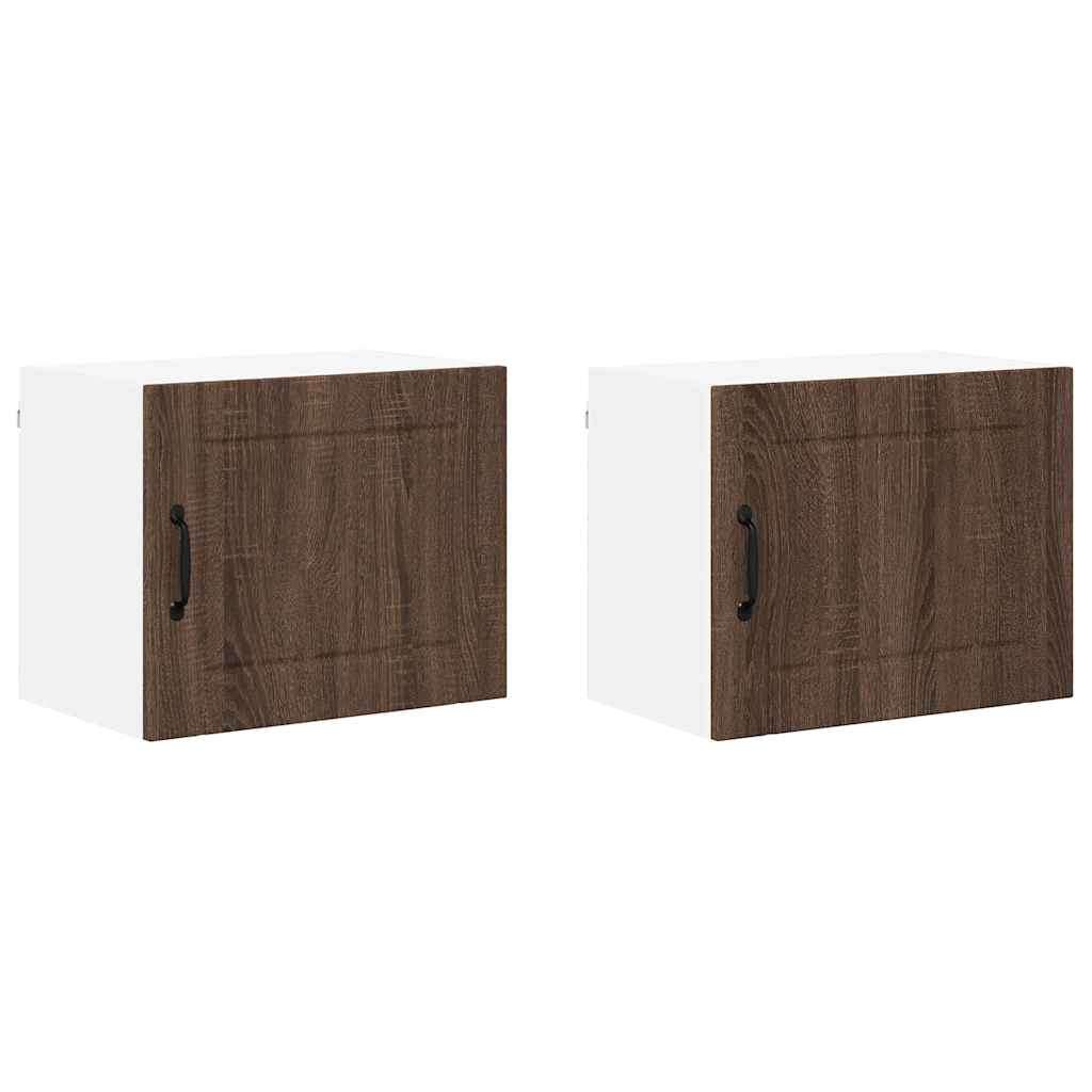  Zidni kuhinjski ormarić 2 pcs Smeđi hrast 50 x 31 x 40 cm | shoptok.hr