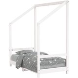 vidaXL Otroški posteljni okvir bel 70x140 cm trdna borovina | Shoptok.si