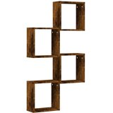  Zidne kockaste police 4 kom dimljeni hrast 30x15x30 cm | Eponuda.com