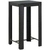  5-dijelni vrtni barski set od poliratana s jastucima crni Crna 60.5 x 60.5 x 110.5 cm | shoptok.hr