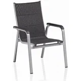 KETTLER BASIC PLUS PADDED aluminijasti zložljivi stol – srebrna / antracit