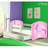  Dječji krevet ACMA s motivom, bočna bijela + ladica 140x70 cm 17 Pony | shoptok.hr