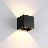 lED zidna svetiljka 969 četvrtasta 2x5W 4000K IP54 crna
