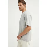 American Vintage Bombažna kratka majica TEE-SHIRT MC COL ROND moška, siva barva, MLAW02DE24