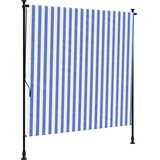  Vanjska roleta plavo-bijela 150 x 270 cm od tkanine i čelika | shoptok.hr