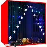 Malatec Novoletne lučke zavesa 136 LED RGB večbarvne 2,4m zvezde 8 funkcij, (20404450) Cene