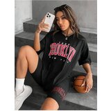 Know Women's Black Oversize Brooklyn Printed Leggings Suit | Shoptok.si