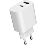 Gembird TA-UC-2AC12-01 USB punjac, 2-port USB-A+ USB-C, 2.4 A, white | ePonuda.com