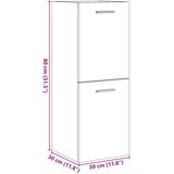 vidaXL Kopalniška viseča omarica betonsko siva 30x30x80 cm inž. les | Shoptok.si