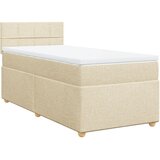  Okvir kreveta s oprugama i madrac krem 80x200 cm od tkanine | shoptok.hr
