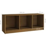 vidaXL TV omarica medeno rjava 104x33x41 cm trdna borovina | Shoptok.si