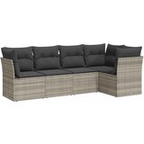 Maison Chic Seti vrtnega pohištva - Vrtna garnitura - Vrtni pohištvo set 5-delna z blazinami siv poli ratan, (21818907) | Shoptok.si