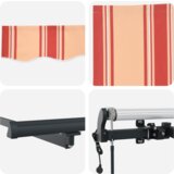 vidaXL Avtomatska retraktibilna tenda rumena in oranžna 350x250 cm | Shoptok.si