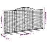  Lučne gabionske košare 7 kom 300x30x140/160cm pocinčano željezo | shoptok.hr