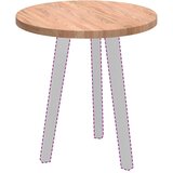 vidaXL Nepremična površina Svetlo rjava Ø 50 x 2.5 cm Trda hrastovina | Shoptok.si